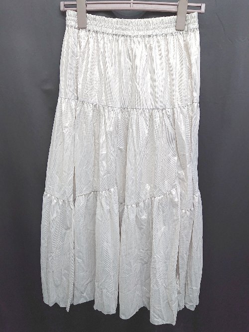 ◇ JEANASIS ジーナシス ロング丈 ギャザー スカート サイズS シルバー系 レディース P 【中古】