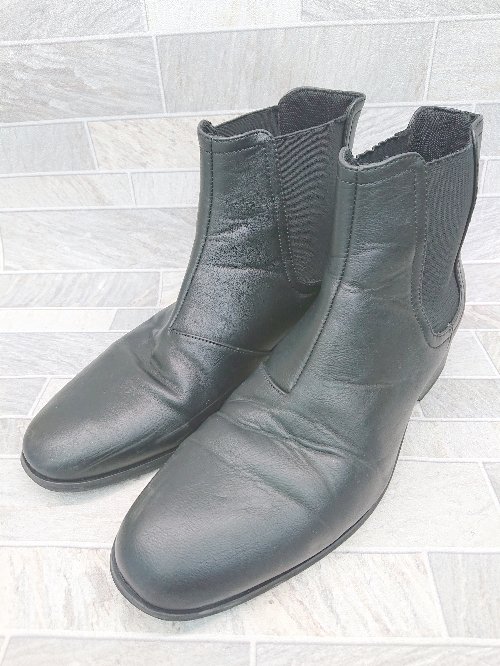 ◇ glabella グラベラ サイドゴア シンプル ショート ブーツ シューズ サイズS ブラック メンズ P 【中古】