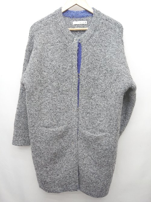 ◇ Bou Jeloud ブージュルード ニット 長袖 コート サイズF グレー レディース P 【中古】