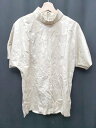 ◇ ⊂ UNITED TOKYO ハーフジップ 半袖 イノベーティブジャージートップス サイズ0 ベージュ レディース P 【中古】