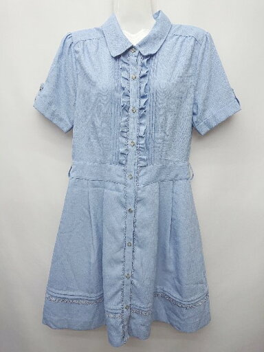 ◇ ◎ PATTERN 半袖 ミニ ワンピース ライトブルー レディース P 【中古】 ◇ ◎ PATTERN 半袖 ミニ ワンピース ライトブルー レディース P 【中古】