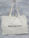 ◇ SØHOLM CAFÉ スーホルムカフェ キャンバス トート バッグ アイボリー レディース P 【中古】