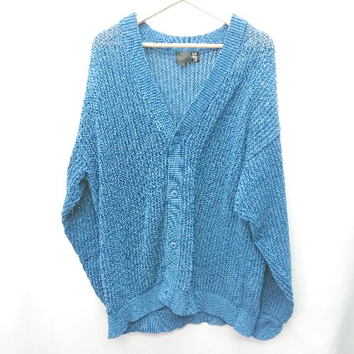 ◇ LAKOLE ラコレ シアー素材 長袖 セーター サイズL ブルー系 レディース E 【中古】