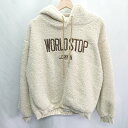 ◇ Girly Doll ガーリードール 長袖 ボア パーカー サイズL アイボリー系 レディース E 【中古】