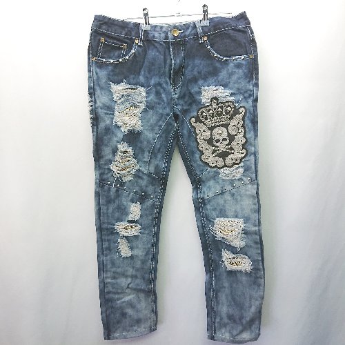 ◇ biepa ビエパ ダメージ加工 ジーンズ サイズ33 ブルー系 レディース E 【中古】 ◇ biepa ビエパ ダメージ加工 ジーンズ サイズ33 ブルー系 レディース E 【中古】