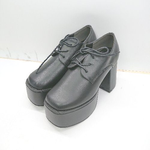 ◇ Mafmof ヒールローファー サイズS ブラック レディース E 【中古】