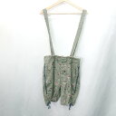 ◇ Ne-net 兵隊柄 刺繡 サスペンダーハーフパンツ サイズ2 カーキ マルチカラー メンズ レディース E 【中古】