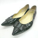 ◇ Odette e Odile UNITED ARROWS リボン装飾 バレエシューズ サイズ22.5 ブラック レディース E 【中古】(4)