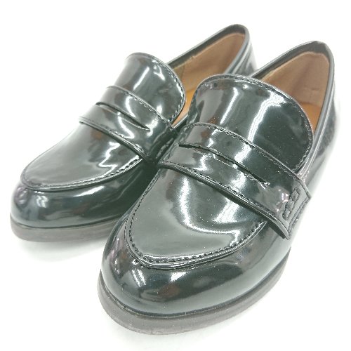 ◇ menue メヌエ キッズ ローファー サイズ17.0 ブラック 女の子 E 【中古】