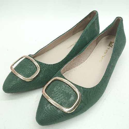 ◇ Oriental Traffic オリエンタルトラフィック フラットシューズ サイズ39 グリ－ン系 レディース E 【..