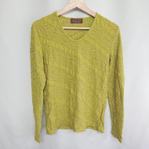 ◇ TORNADO MART ボーダー柄 総柄 長袖 ロンT サイズM イエロー系 メンズ E 【中古】