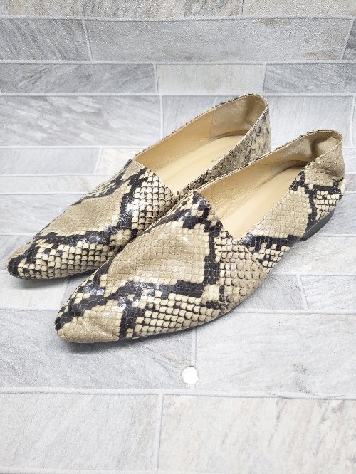 ◇ Scrap Book スクラップブック パイソン柄 フラットシューズ サイズ23.5cm ベージュ系 マルチ レディ..