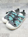 ◇ ⊂ KEEN キーン キッズ KNOTCH CREEK ノッチ クリーク シューズ サイズ22.0 グレー グリーン系 男の子 P 【中古】(4)
