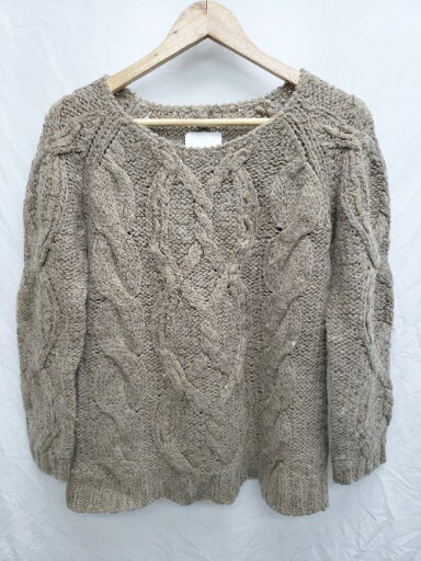◇ ⊇ Ray BEAMS レイビームス ウール混 長袖 ケーブルニット セーター ブラウン レディース P 【中古】 ◇ ⊇ Ray BEAMS レイビームス ウール混 長袖 ケーブルニット セーター ブラウン レディース P 【中古】