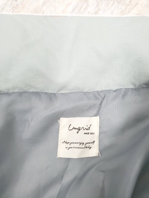 ■ ⊇ Ungrid アングリッド くすみカラー 長袖 ダウンジャケット サイズS ライトブルー系 レディース P 【中古】