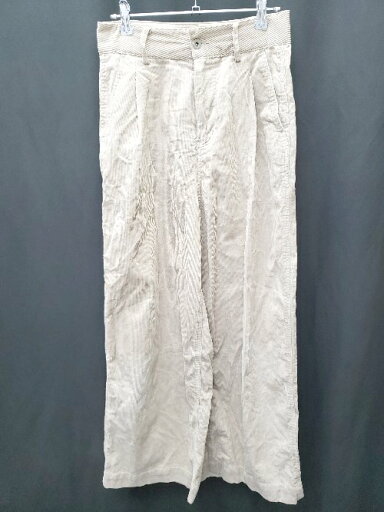 ◇ ⊇ ◎ URBAN RESEARCH DOORS アーバンリサーチ コーデュロイ ワイドパンツ サイズ38 ベージュ レディース P 【中古】