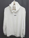 ◇ Θ FILA フィラ ドット 薄手 長袖 パーカー サイズL ホワイト レディース P 【中古】