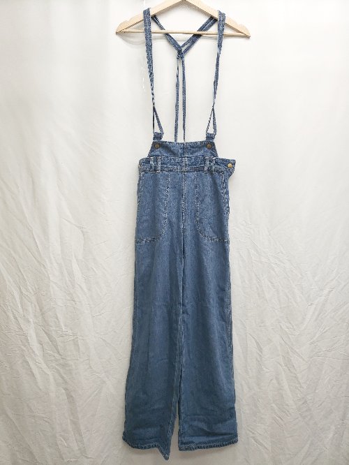 ◇ SOMETHING サムシング サロペット サイズS ブルー レディース P 【中古】