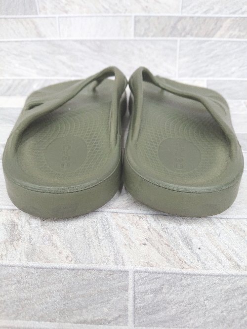 ◇ OOFOS ウーフォス サンダル サイズ39 カーキ系 メンズ P 【中古】
