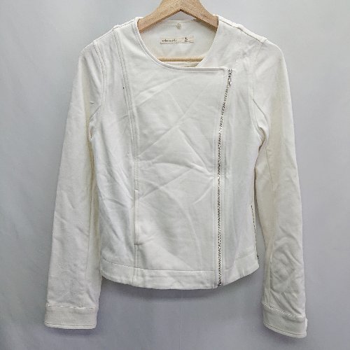 ◇ AS KNOW AS de base アズノゥアズ ドゥ バズ デザインファスナー 長袖 ジャケット サイズM ホワイト..