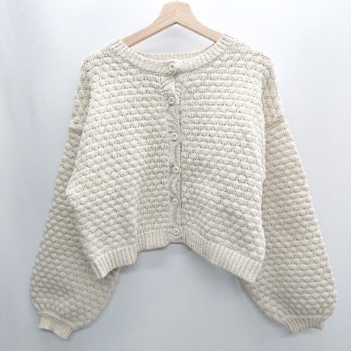 ◇ ◎ ●美品● mily bilet ミウィビレット 長袖 カーディガン サイズM アイボリー レディース E 【中古】