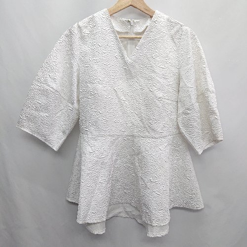 ◇ ur's ユアーズ 七分袖 チュニック サイズL ホワイト レディース E 【中古】