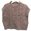 ◇ LOWRYS FARM ローリーズファーム ノースリーブ セーターベスト サイズF ブラウン系 レディース E 【中古】(4)