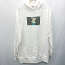 ◇ ZOZOTOWN 呪術回線コラボ商品 バックプリント 長袖 パーカー サイズXXL 白 メンズ E 【中古】