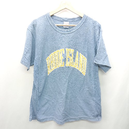 ◇ Champion チャンピオン 正面文字 コットン100% 長袖 Tシャツ サイズM ブルー系 レディース E 【中古】