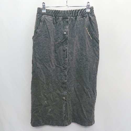 ◇ Θ KANGOL カンゴール 膝下丈 タイト スカート サイズL ブラック系 レディース E 【中古】