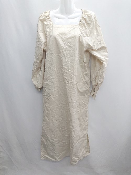 ◇ LOWRYS FARM ローリーズファーム 長袖 ロング ワンピース サイズF ベージュ系 レディース E 【中古】