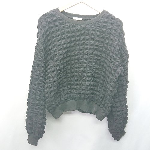 ◇ Classical Elf クラシカルエルフ 絞り加工 長袖 トレーナー サイズM ブラック系 レディース E 【中古】