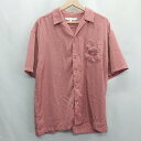◇ ◎ ⊂ POWER TO THE PEOPLE 半袖 シャツ サイズL ピンク メンズ E 【中古】(4)