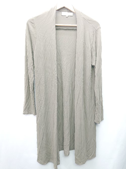 ◇ 自由区 ジユウク 長袖 ロングカーディガン サイズ38 カーキグリーン レディース E 【中古】