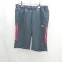 ◇ T adidas アディダス ウエストゴム ジャージ サイズM ネイビー系 レディース E 【中古】