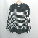 ◇ Discoat ディスコート ボーター柄 長袖 Tシャツ サイズM ブラック系 メンズ E 【中古】