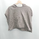 ◇ JEANASIS ジーナシス コットン100% ノースリーブ パーカー サイズM ダークブラウン レディース E 【中古】