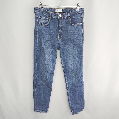 ◇ ZARA ザラ コットン系 デニムパンツ サイズM ライトブルー系 レディース E 【中古】