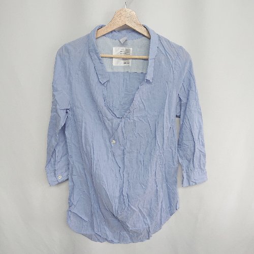 ◇ note et silence ノートエシロンス コットン系 長袖 シャツ サイズM ライトブルー系 レディース E 【中古】 ◇ note et silence ノートエシロンス コットン系 長袖 シャツ サイズM ライトブルー系 レディース E 【中古】