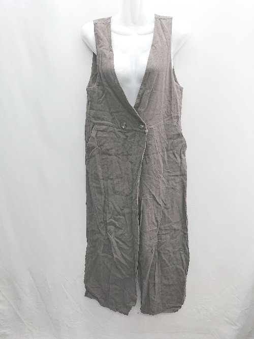 ◇ CLASSICAL ELF クラシカルエルフ リネン系 コットン使用 サロペット サイズM グレー系 レディース E 【中古】