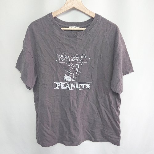 ◇ ⊂ FREAK'S STORE フリークスストア スヌーピーTシャツ　コットン100% 半袖 Tシャツ サイズ1 グレー系 レディース E 【中古】のサムネイル