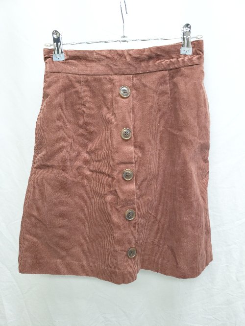 ◇ ◎　⊇ JILL STUART ジル スチュアート コーデュロイ ミニ丈 台形 スカート サイズS ブラウン レディース P 【中古】