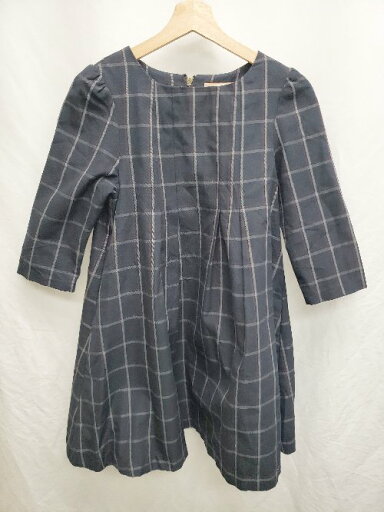 ◇ ⊇ dazzlin ダズリン チェック 七分袖 ミニ ワンピース サイズM ネイビー レディース P 【中古】 ◇ ⊇ dazzlin ダズリン チェック 七分袖 ミニ ワンピース サイズM ネイビー レディース P 【中古】