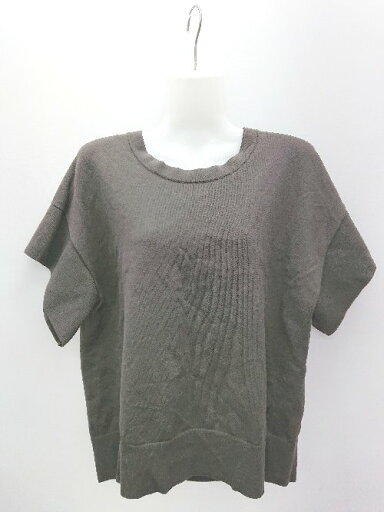 ◇ ⊂ le.coeur blanc ルクールブラン 薄手 半袖 ニット セーター サイズ38 チャコールグレー系 レディース P 【中古】 ◇ ⊂ le.coeur blanc ルクールブラン 薄手 半袖 ニット セーター サイズ38 チャコールグレー系 レディース P 【中古】
