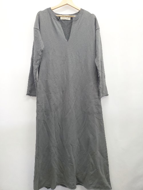 ◇ ⊇ R JUBILEE ピリング加工 長袖 ロング スウェットワンピース サイズF グレー系 レディース P 【中古】
