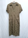 ◇ ⊂ ZARA ザラ 半袖 膝下丈 ワンピース サイズEUR M USA M MEX 28 カーキ系 レディース P 【中古】