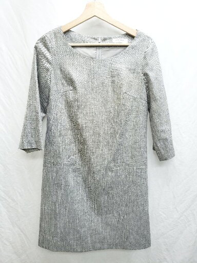 ◇ Θ OFUON オフオン 七分袖 ミニ丈 ワンピース サイズ38 グレー レディース P 【中古】 ◇ Θ OFUON オフオン 七分袖 ミニ丈 ワンピース サイズ38 グレー レディース P 【中古】