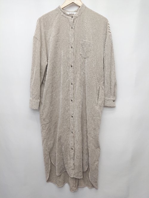 ◇ ⊇ CHIGNONSTAR シニヨンスター スタンドカラー 長袖 膝下丈 ワンピース サイズF ベージュ レディース P 【中古】