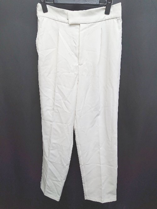 ◇ ⊂ AZUL BY MOUSSY アズールバイマウジー タック スラックス サイズL ホワイト レディース P 【中古】