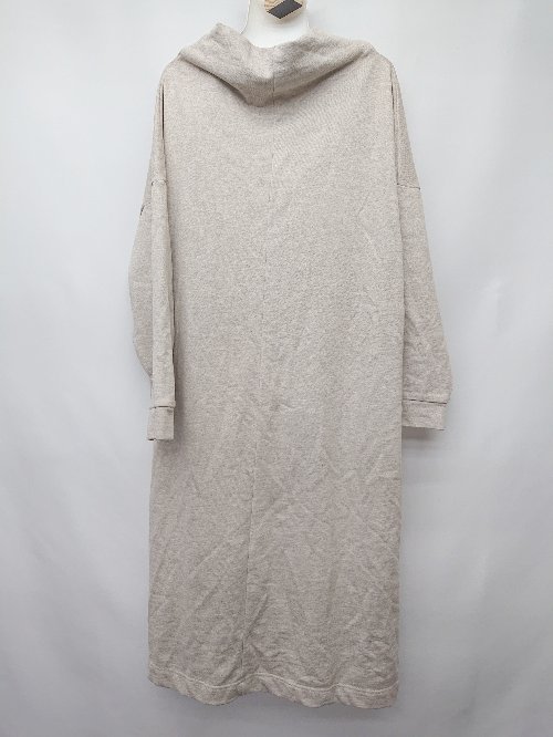 ◇ ⊇ antiqua アンティカ ハイネック ゆったり 長袖 膝下丈 ワンピース 表記なし ベージュ レディース P 【中古】